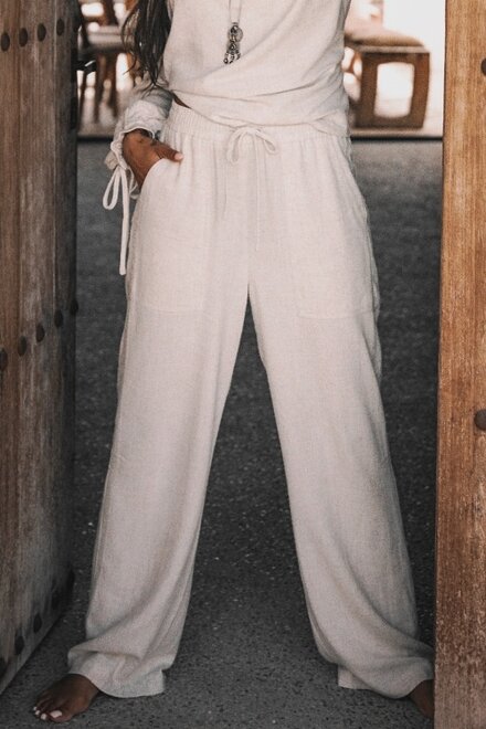 Lyana Linen Pants Light Beige