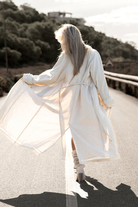 Seth Linen Trenchcoat Beige