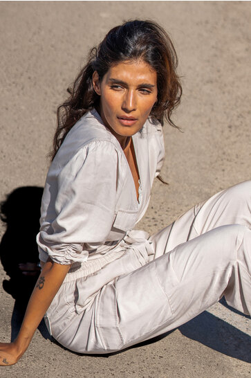 Alyssa Wrap Top Ecru