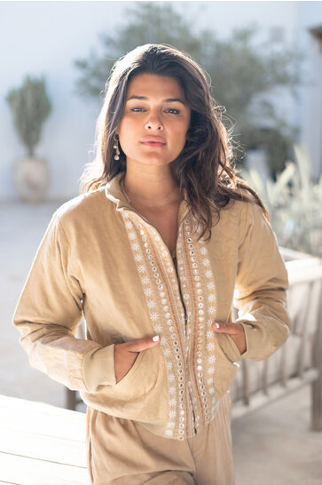 Jacket Nyra Riqueza Light Taupe