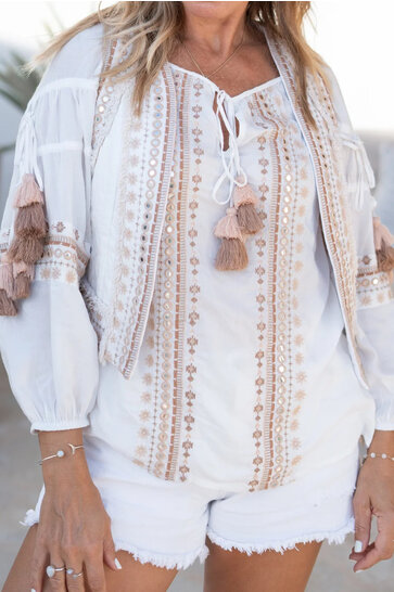 Short Gilet Sierra Riqueza White