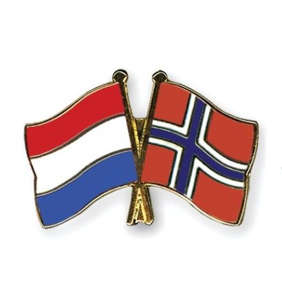 Speldje Nederland Noorwegen vlag Vriendschapsspeldje
