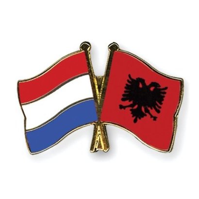 Speldje Nederland Albanie vlag Vriendschapsspeldje