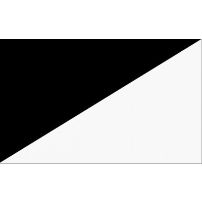 Vlag Black white diagonal racing flag