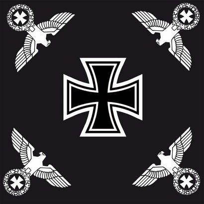 Vlag Duitse Reich Ijzeren Kruis vlag met vier Reichsadelaren