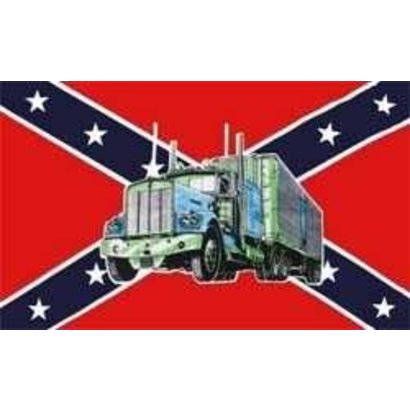 Vlag Confederate Trucker vrachtwagon