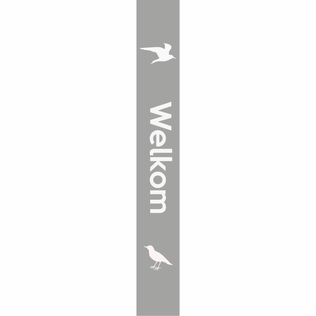 Raamfolie Vogels met welkom