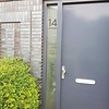 Raamfolie met kader huisnummer familienaam en namen Raamfolie met kader huisnummer familienaam en namen