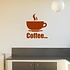 Muursticker Coffee Muursticker Coffee