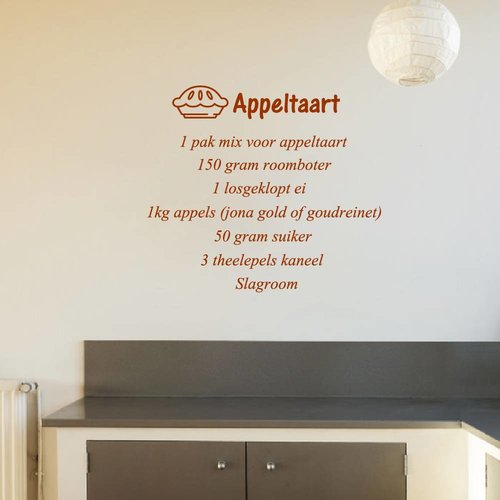 Muursticker Appeltaart recept Muursticker Appeltaart recept