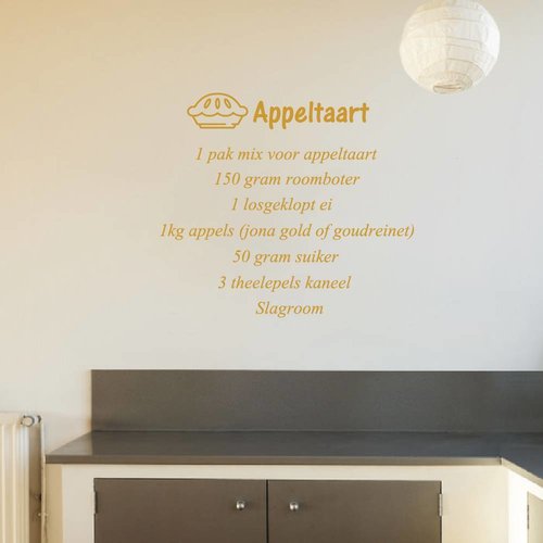 Muursticker Appeltaart recept Muursticker Appeltaart recept