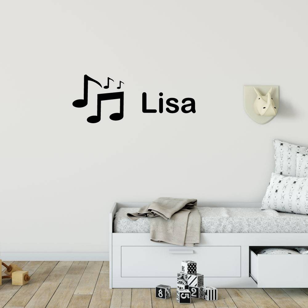 Muursticker muziek noten met naan