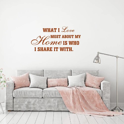 Muursticker what i love most about my home