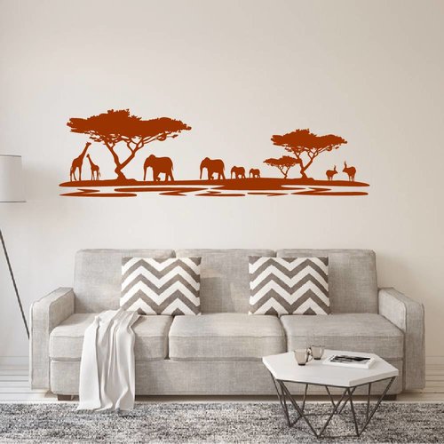 Muursticker Afrika Dieren Muursticker Afrika Dieren
