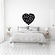 Muursticker hart in hartjes