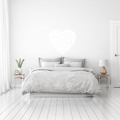 Muursticker hart in hartjes Muursticker hart in hartjes