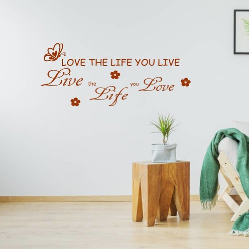 Muursticker love the life you live Muursticker love the life you live