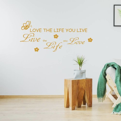 Muursticker love the life you live Muursticker love the life you live