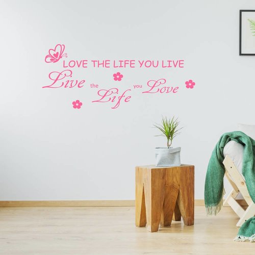 Muursticker love the life you live Muursticker love the life you live