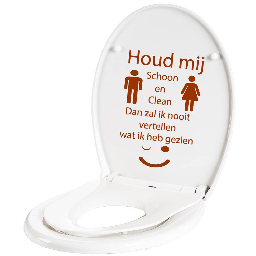 Spiksplinternieuw Wc sticker houd mij schoon en clean - Muursticker4sale ZG-69