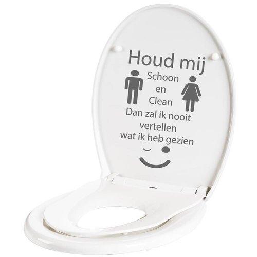Wc sticker houd mij schoon en clean Wc sticker houd mij schoon en clean