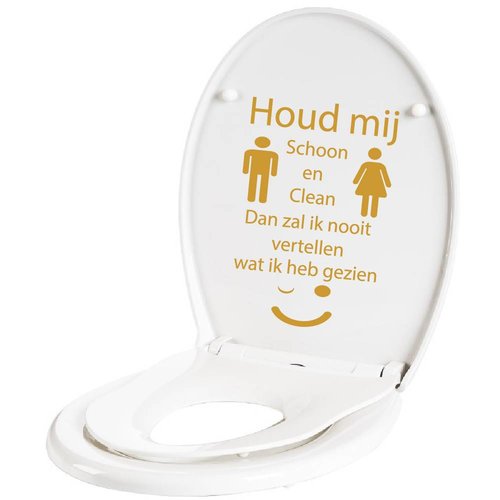 Wc sticker houd mij schoon en clean Wc sticker houd mij schoon en clean