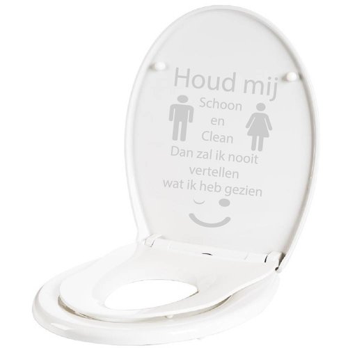 Wc sticker houd mij schoon en clean Wc sticker houd mij schoon en clean