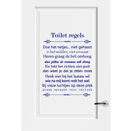 Toilet regels Toilet regels