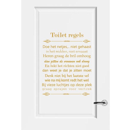 Toilet regels Toilet regels