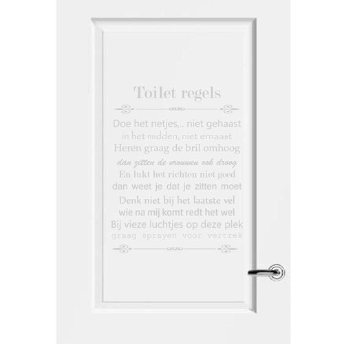 Toilet regels Toilet regels