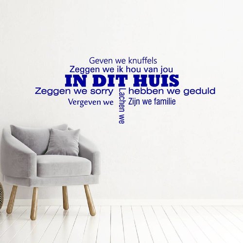 Muursticker In dit huis Muursticker In dit huis