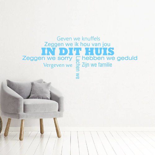 Muursticker In dit huis Muursticker In dit huis