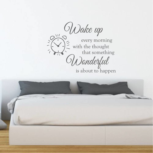 Muursticker Wake up wonderful Muursticker Wake up wonderful