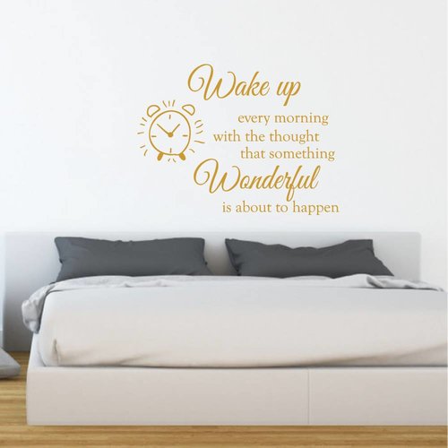 Muursticker Wake up wonderful Muursticker Wake up wonderful