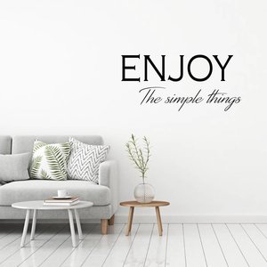 Muursticker Enjoy the simple things Muursticker Enjoy the simple things