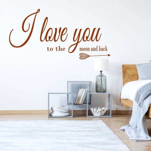 Muursticker i love you to the moon and back Muursticker i love you to the moon and back