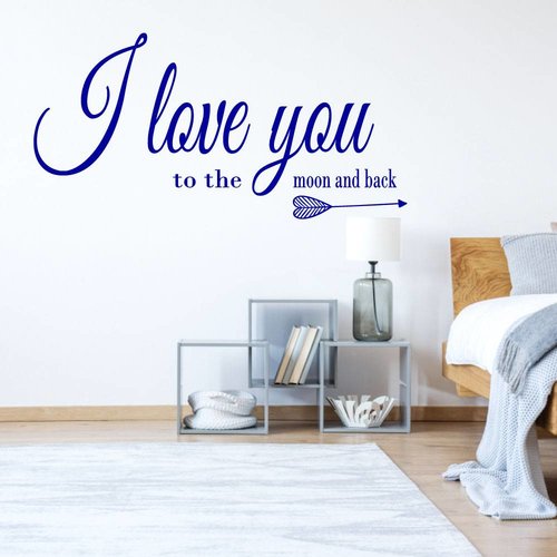 Muursticker i love you to the moon and back Muursticker i love you to the moon and back