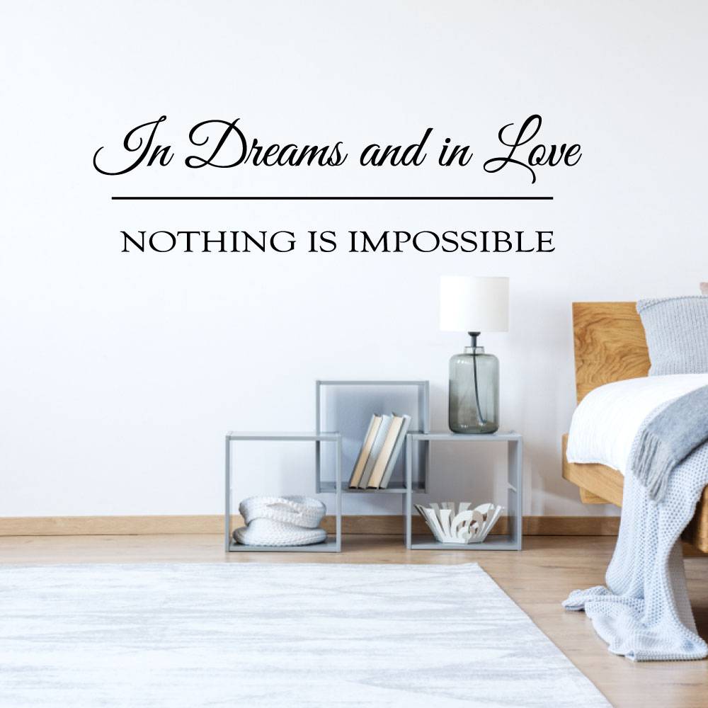 Muursticker Nothing is impossible