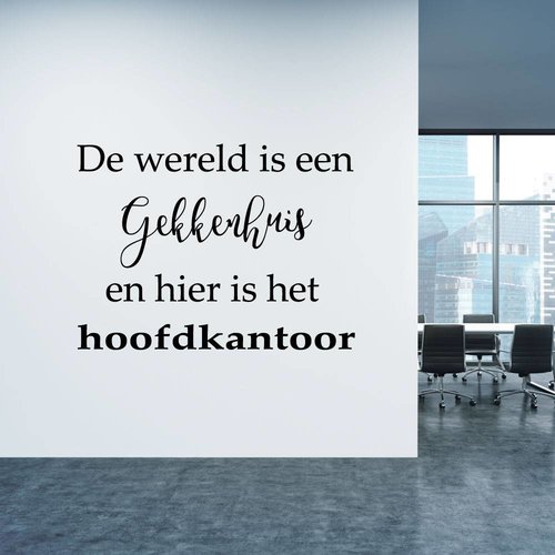 Muursticker gekkenhuis Muursticker gekkenhuis