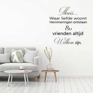 Muursticker thuis waar liefde woont Muursticker thuis waar liefde woont