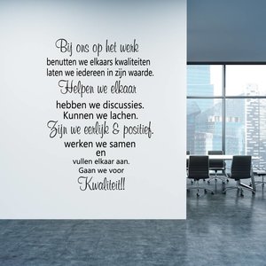 Muursticker Bij ons op het werk Muursticker Bij ons op het werk