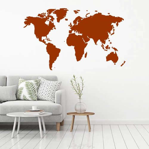 Muursticker wereldkaart Muursticker wereldkaart