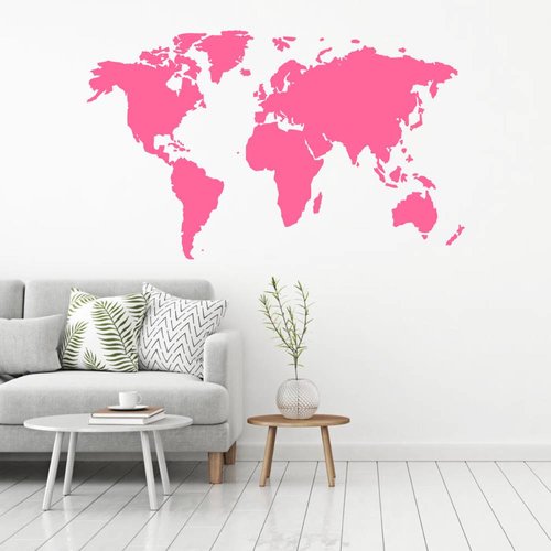 Muursticker wereldkaart Muursticker wereldkaart