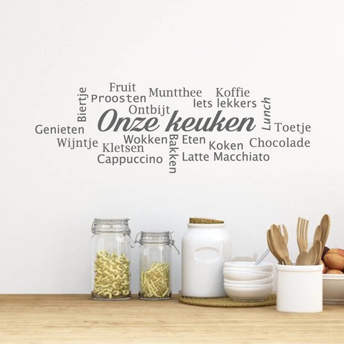 Muursticker Onze keuken Muursticker Onze keuken