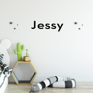 Muursticker naam met sterren Muursticker naam met sterren