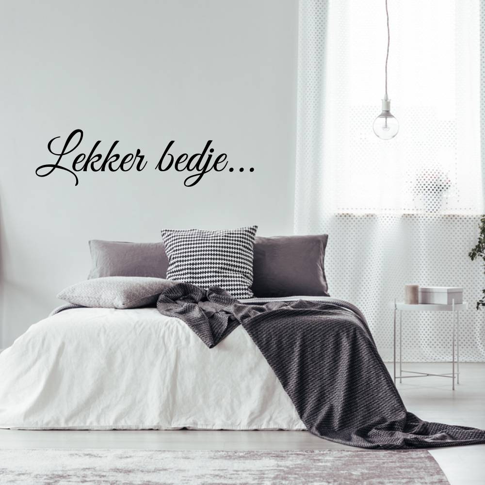 Muursticker Lekker bedje...