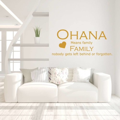 Muursticker ohana means family nobody gets left behind or forgotten Muursticker ohana means family nobody gets left behind or forgotten