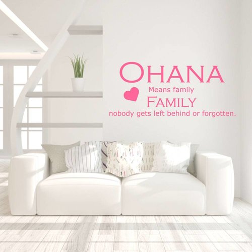 Muursticker ohana means family nobody gets left behind or forgotten Muursticker ohana means family nobody gets left behind or forgotten