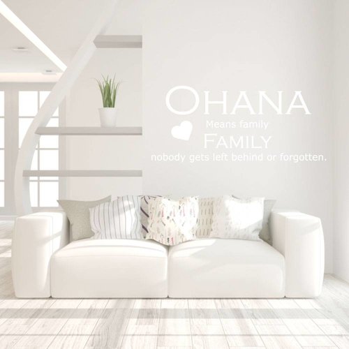 Muursticker ohana means family nobody gets left behind or forgotten Muursticker ohana means family nobody gets left behind or forgotten