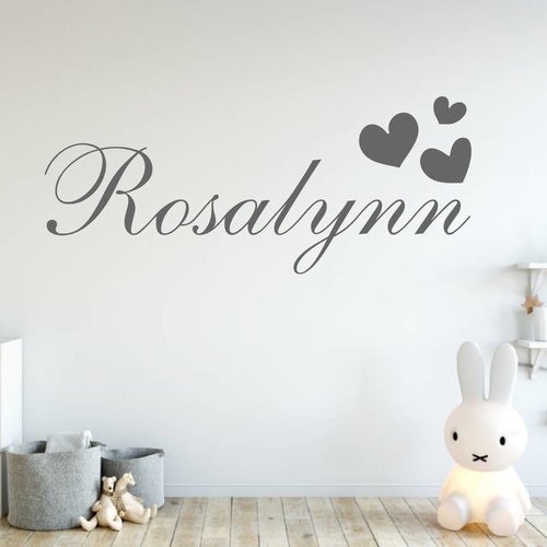 Muursticker naam met hartjes Muursticker naam met hartjes